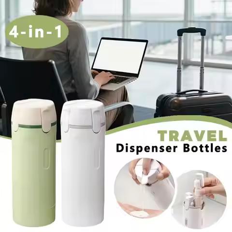 Ergonomic Leak-Resistant 4-Way Liquid Dispenser Controlled Dosage Pump for Skincare & Haircare Porta