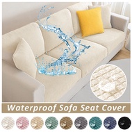 Waterproof Sofa Covers Jacquard Polar Fleece Stretch Sofa Seat Cushion Cover Furniture Protector L Shape Armchair Sofa Slipcover