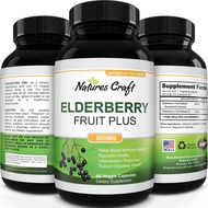 Black Elderberry Capsule Antioxidant Supplement Immune Support Anti Aging Sambucus Elderberry Extrac