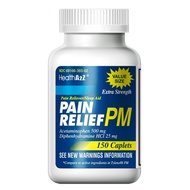 Extra Strength Pain Relief PM| Acetaminophen 500mg | Diphenhydramine 25mg | Pain Reliever & Nighttim