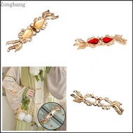 Zone 5Pcs Metal Chinese Knots Frog Buttons Closures Fish Cheongsam Button