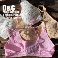 Girls Baby Bra Polka Dots Design 10-13 yrs old