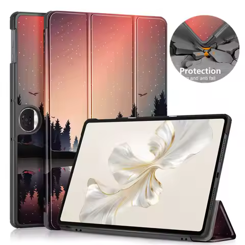 Case For Huawei Honor Pad 9 12.1 inch 2024 Tri-Folding Folio Magnetic Smart Cover For Honor Pad 9 HE