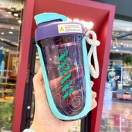1Pcs 550Ml Portable Kawaii Plastic Tritan Shaker Water Bottle Sports GYM Travel Protein Shaker Drink