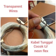 KABEL TUNGGAL INSTALL NEON FLEX LED STRIP TRANSPARENT WIRES