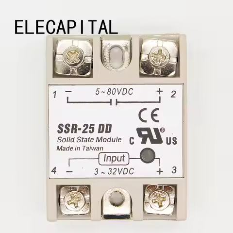 25DD SSR input 3-32VDC load 5-80VDC DC single phase DC solid state relay