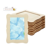 12 Pack Wooden Picture Frames for Crafts DIY Wood Craft Picture Frames for Birthday Party Mother' S 