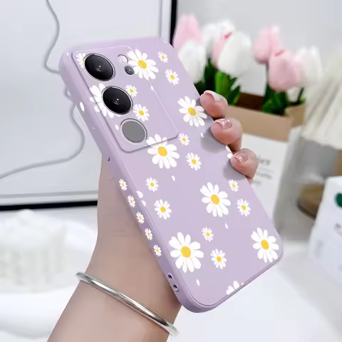 Daisy Petals Phone Case For VIVO V50 V40 V30 V29 V29E V27 V27E V25 V25E V23 V23E V21 V20 Y20 Y12 Y21