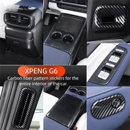 XPENG G6 Car Center Console Gear Frame Protective Cover xpeng g6 Interior Modification Carbon Fiber 
