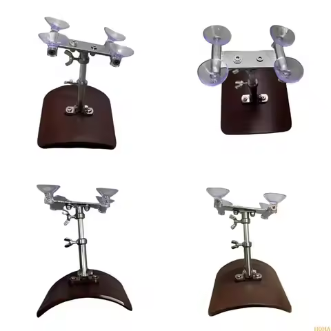 N0HA Professional Anti Vibration Guitar Support Adjustable Clamp Nonslip Base Metal Texture Present 