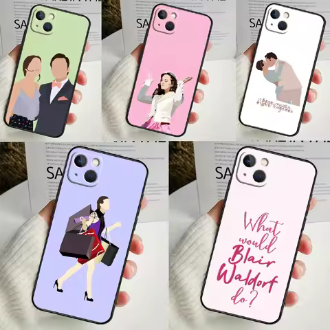 Blair Waldorf Chuck Gossip Girl Case For iPhone 14 15 Pro Max 11 12 13 Mini SE 7 8 Plus X XR XS MAX 