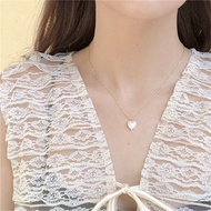 3D pearl heart necklace