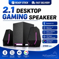 G1500 MAX 2.1 Desktop Gaming Speaker Bluetooth 5.3 RGB PC Computer Speaker with Subwoofer Powerful B