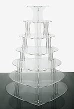 7 Tier Heart Acrylic Cupcake Stand Tower Cup Cake Display