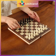 [Wooden Table] High-Quality Wooden Table Magnet Chess Set Sports Intellectual Chess Boardgame International Chess Children