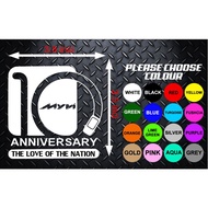 MYVI 10TH ANNIVERSARY sticker