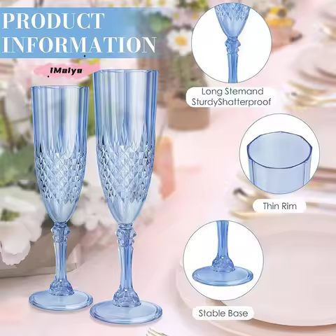 1Pcs High-Legged Champagne Goblet Red Wine Brandy Glass Transparent Cocktail Drinkware for Party Bar