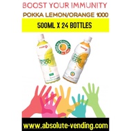 POKKA Lemon/Orange 1000MG Vitamin C 500ML X 24 BOTTLES