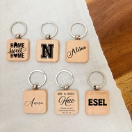 Personalized Wooden Keychain