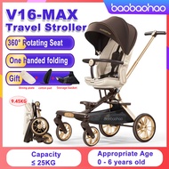 Baobaohao V16 Plus Baby Stroller, 2-Way Reversible Seat, Lie-Flat, Foldable, Lightweight, High-View 