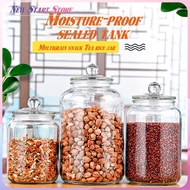 Airtight glass bottle storage container jar for cookie biscotti spice food storage bottle