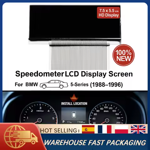 Speedometer LCD Display Screen Replacement For BMW E34 Dashboard Instrument Cluster Pixel Repair Mon