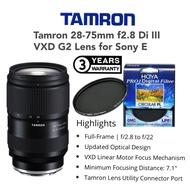 (NEW 2026 STOCK) TAMRON 28-75MM F/2.8 Di III VXD G2 LENS FOR SONY E-MOUNT (3 YEAR WARRANTY) TAMRON 2