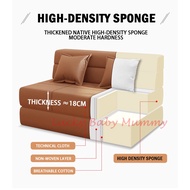 【Tech Cloth】PU Thick Foldable Sofabed / Foldable Sofa / Foldable Mattress/Lazy/Folding/Bed/Local Stock