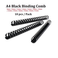 A4 PVC Binding Comb Black (10 Pcs/ Pack) / Comb Binding (Hitam)