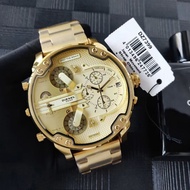 【特價清出】全新DIESEL手錶 迪賽手錶 商務休閒男生手錶 DZ7399金色鋼帶錶 四區時計時手錶 多功能日曆防水男錶 57mm大直徑男生腕錶