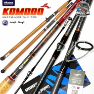 Fishing Rod OKUMA Komodo Ground 9/10 Feet 2 Sections (Bait/Spin) Super X-cross Fabric Pattern Throug