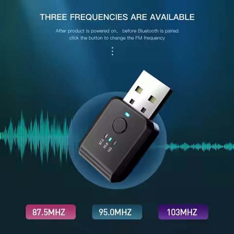 FM01 Car Handsfree USB Bluetooth-Compatible Receiver Wireless Calling FM Adapter
