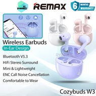 Remax Cozybuds W3 ENC Wireless Earbuds ENC Call Noise Cancellation Headphone Stereo Earphone Remax B