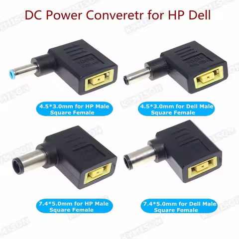 Laptop Power Adapter Connector DC Square Plug Female to 7.4x5.0mm 4.5mm*3.0mm Male Jack Converter fo