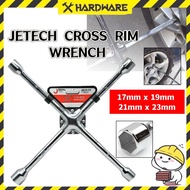 JETECH CROSS RIM WRENCH 17MM X 19MM X 21MM X 23MM/HEAVY DUTY SPANAR TAYAR/SPANAR PEMBUKA TAYAR KERET