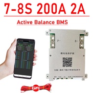 JK บลูทูธสมาร์ท BMS 7S 8S 200A 1A 2A Active Balance แบตเตอรี่ลิเธียมแบตเตอรี่24V Lifepo4แบตเตอรี่ Li-Ion Monitor