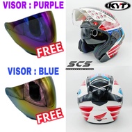 KYT Helmet NFJ HONDA Open Face Double Visor Smoke Blue Rainbow Y16ZR RSX150 RSX MT15 Y15ZR ADV Accessories