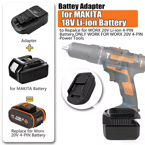 MT18Worx for Makita to For Worx Battery Adapter Converter for Makita 18V Li-ion Battery Convert to F