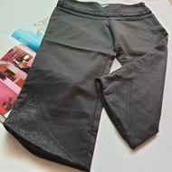 3/4 (Three Quarter) Embroidered Black Pants