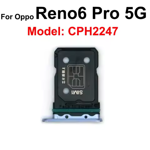 For OPPO Reno 6 Pro 5G CPH2247 SIM Card Tray Sim Card Slot Holder Reader Parts