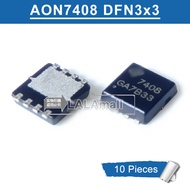 10pcs 7408 AON7408 DFN AO7408 AON7408L DFN3x3 30V N-Channel MOSFET new original IC