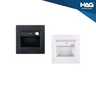 HAG® 1.5W Motion Sensor Staircase Wall Light Flushed Recessed Yellow 3000k Light Black White Color L