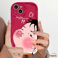 For Infinix Smart 8 7 6 5 2020 Hot 40i 40 Pro 30i 30Play 20 20i Play Note 12 G96 Spark Go 2024 2023 Hot 12 11 10 Play ITEL S23 Cute Pouting Girl 3D Wave Edge Phone Case Soft Cover