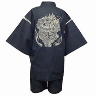 Shijira 編織拔染甚平 Kurikara Ryuo 灰色 M