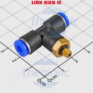 [5 Pieces]- PB4-M5 Pneumatic Connector With T-Thread Pipe 4mm External Thread 5mm Linhkien IC