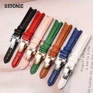 Genuine Leather Watch Band Women's Watch Strap for Folli Follie Lady Bubble Series Notch Pin Buckle 