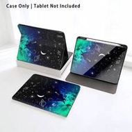 Planet, Moon, Planet, Star Pattern Painted Effect Honor Tablet Protective Case, Built-In Pen Slot, W