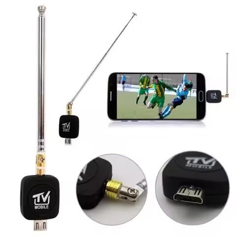 Professional Mini Micro USB DVB-T Digital Mobile TV Tuner Satellite Receiver Stick Dongle Black for 