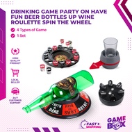 Drinking game Party on have fun beer bottles up wine roulette spin the wheel