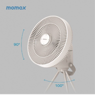 摩米士 - MOMAX - 多用途便攜式可拆卸風扇 戶外露營風扇 | 三腳架風扇 吊掛帶風扇 掛牆式風扇 12小時續航力無線風扇 (白) - IF13W